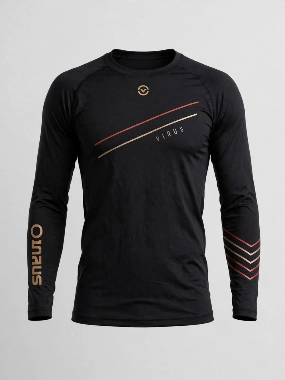 Virus Black Rashguard with Subtle Design